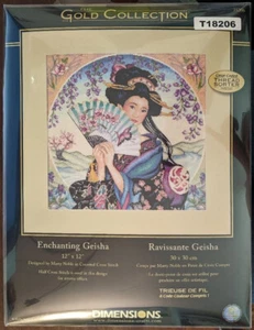 Dimensions Enchanting Geisha Cross Stitch Kit Gold Collection - Picture 1 of 2