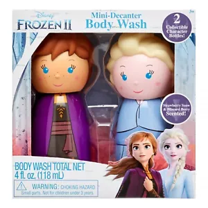 Disney Frozen II Body Wash Mini Decanter Strawberry Snow Blizzard Berry Elsa Ana - Picture 1 of 2