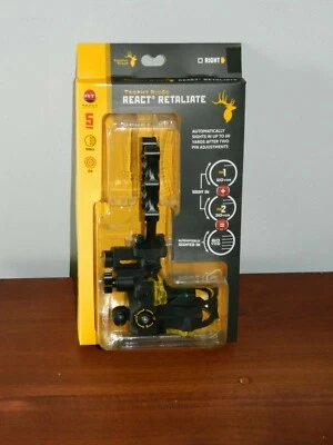 New Trophy Ridge React Retaliate 5 Pin Bow Sight- Right Hand .019 Pins