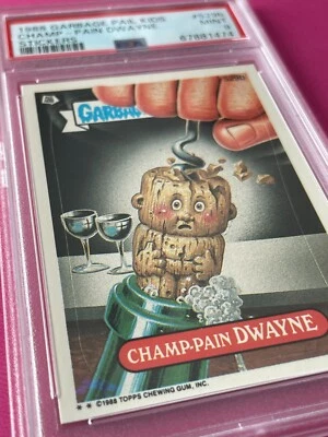 PSA 9 POP7 Topps Garbage Pail Kids 529b Champ-Pain Dwayne PURPLE LINE ERROR Card - Image 1 of 4