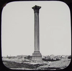 Linterna Mágica de Vidrio Diapositiva ALEXANDRIA POMPEYS PILAR C1900 FOTO ANTIGUO EGIPTO - Imagen 1 de 2