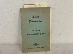 Gonset Communicator Transmitter-Receiver Manual – 35–50 Watt - Zdjęcie 1 z 7
