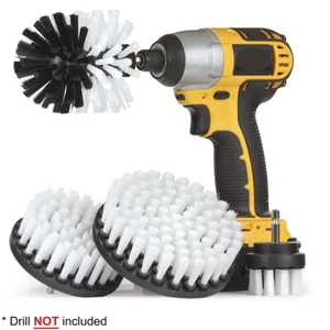 4 Pcs Drill Brush Scrub Brush Drill Attachment Kit for Cleaning Floor Tile Grout - Picture 1 of 8