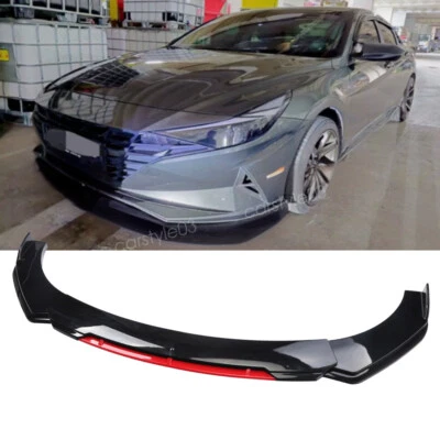 Front Bumper Lower Spoiler Car For Hyundai Elantra Black&Red Foto 1 de 4