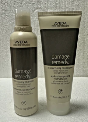 Champú reestructurador Aveda Damage Remedy 8,5 OZ y acondicionador 6,7 OZ dúo Foto 1 de 2