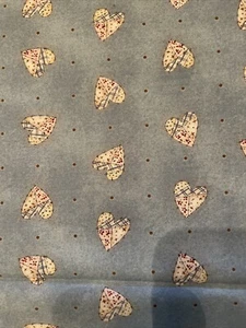 Patchwork Hearts & Polka Dots Pinnacle Cotton Fabric Mimi's Things 1 Yard Minus - Picture 1 of 4