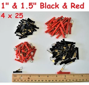 100 piezas deslizadores sinker - 1"" rojo 25 + negro 25 y 1,5"" rojo 25 + negro 25 + negro 25 - Imagen 1 de 2