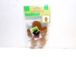 Craft Kit Felt Christmas Ornament Gingerbread Man Pack of 5 - Picture 1 of 4