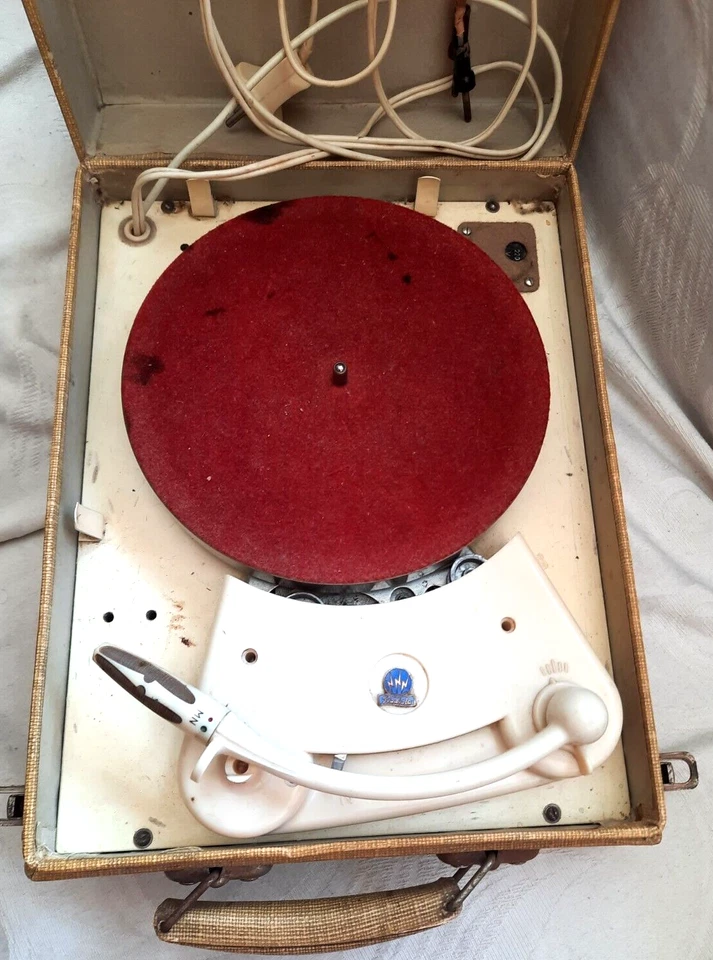 Ancien Radiola Tourne-disques platines valise moteur OK pour pièces / réparation - Photo 1/3