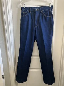 VTG USA 1970's Deadstock Lee Riders 31x32 Denim Pants Workwear Blue Jeans - Picture 1 of 10