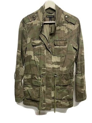 Chaqueta militar camuflada Inc para mujer 100 % algodón cierre cremallera cordón cintura M Foto 1 de 4