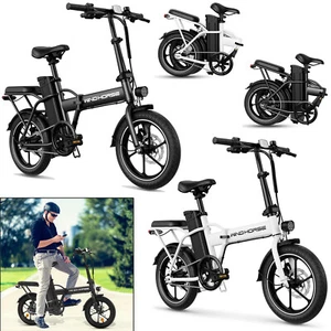 16" Folding Electric Bike E-Bike for Adults 25MPH City Commuter with 2 Seats - Picture 1 of 21