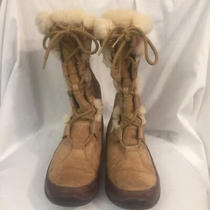 The North Face Icepick Primaloft Insulated Brown Suede Lace Up Boots Women’s 8.5 - Picture 1 of 7