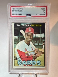 Lou Brock 1967 Topps PSA5 #285 St Louis Cardinals HOF - Picture 1 of 2