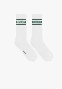 REPRESENT MENS SOCKS ONE SIZE Socks Owners Club White Racing Green - Picture 1 of 3