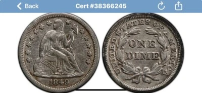 SS CENTROAMÉRICA NAUFRAGIO 1849 LIBERTAD SENTADA CENTAVO GRADUACIÓN PROFESIONAL VF30 CON PELLIZCO DE ORO Foto 1 de 4