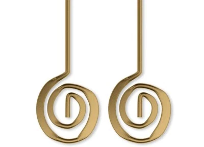 10 alfileres de cabeza de latón chapado en oro envejecido de 2 pulgadas de largo con remolino de 12 mm Foto 1 de 2