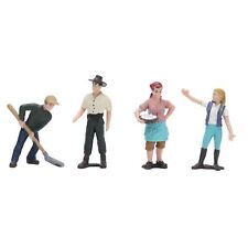 9pcs Farmer Models Simulated Farmer Dolls with Statues of Male and Female