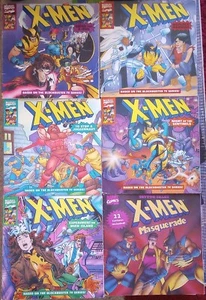 Marvel Comics X-Men 6 Bilderbücher Lot basierend auf 1990er TV Show Cartoon Wolverine - Bild 1 von 19