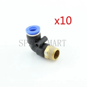 10pcs 3/8 BSPT Rosca macho 90 grados Tubo de codo Accesorios rápidos 10mm PL10-03 - Imagen 1 de 4