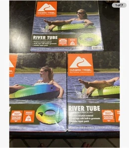 Lote de 3 tubos inflables de río Ozark Trail verde 39" para piscina, flotador de rafting - Imagen 1 de 3