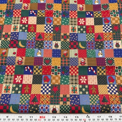 Tela de algodón vintage Cranston Cheater Navidad retazos cuarto de grasa 18" x 22" Foto 1 de 2