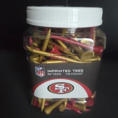 NFL San Francisco 49ers Golf Imprinted Tees 175 Count - Image 1 of 3