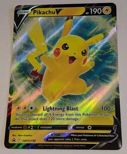 2022 Pokemon TCG Pikachu V SWSH198 NM/M - Picture 1 of 2