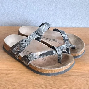 Birkenstock Papillio Women’s Mayari Gray Floral Birko-Flor Sandals Size 39 8 8.5 - Picture 1 of 13