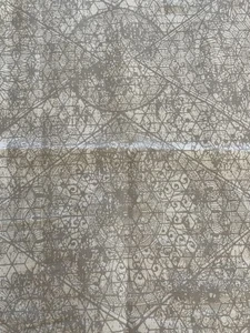 Gray Lace Medallion Fat Eight cotton fabric 9”x21” New - Picture 1 of 2