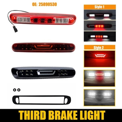 Luz de freio LED fumê vermelha 3ª carga ajuste GMC Sierra 2500HD 1500 3500HD 2007-2013 - Imagem 1 de 4