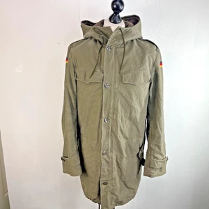 Vintage German Army Olive Green Parka Winter Coat + Removable Liner Mil Size 10 - Picture 1 of 11