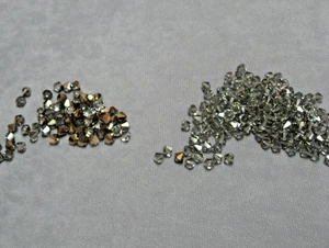 6 mm Bicone Swarovski Crystals 2 Variations: Black Diamond, Dorado - Picture 1 of 9