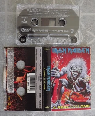 IRON MAIDEN • A Real Live One • Cassette - Imagen 1 de 2
