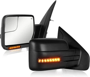 Side Mirrors Ford F150 2004-2014 Towing Mirror with Dynamic Turn Signal Light... - Picture 1 of 7