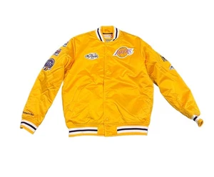 Mitchell & Ness Yellow Lakers NBA Champ Jacket Size M - Picture 1 of 6