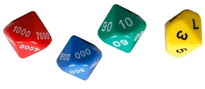 Dados: Dados de valor posicional Teachables - Juego de 6 números de cuatro dígitos matemáticas para estudiantes - Imagen 1 de 1