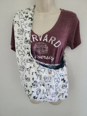 Handmade Reversible Dog Carrier Pouch For Small Dogs 17"W X 23"L X 9"D - Image 1 of 3