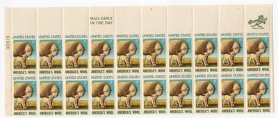 Scott #1423 Sheet America's Wood Plate Block of 20 Stamps - MNH P#32516 UL - Image 1 of 2
