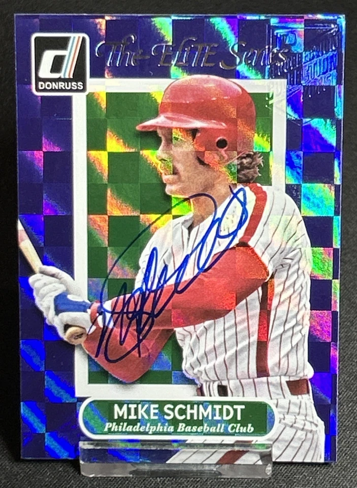 Mike Schmidt 2014 automático MLB Panini Donruss X-fractor SP #/5 ¡Raro! FILADELFIA Foto 1 de 3