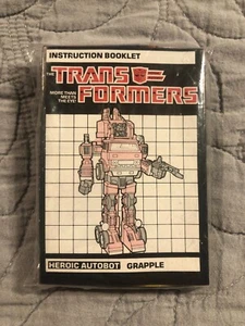 Transformers G1 Grapple 1984 NEW Accessories Packet Complete - Afbeelding 1 van 2