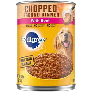 Chopped Ground Dinner Beef Wet Dog Food, 22 oz Can(4 pack) - Picture 1 of 6