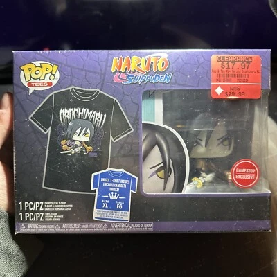 Pop! (2023) Tees NARUTO SHIPPUDEN: (1) XL T-Shirt & OROCHIMARU Vinyl Figure - Image 1 of 4