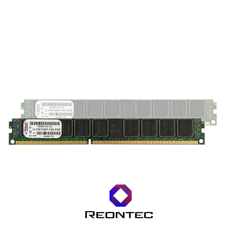 8GB SERVER RAM Virtium PC3 - 10600R DDR3 VL33B1K69F-K9S Profilo Basso - Immagine 1 di 1