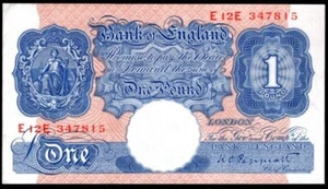 Bank of England, K. O. Peppiatt, £1, 1940 emergency issue, mid series, EF - Picture 1 of 2