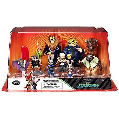 Decoração de bolo Zootopia Judy Hopps Nick Wilde 10 bonecos conjunto de brincar Disney Store PVC - Imagem 1 de 2