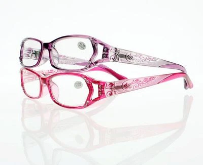 Gafas de lectura con flores de estrás rojas/púrpura para mujer +1,00 +2,0 +3,0 +4,0 nuevas Foto 1 de 4