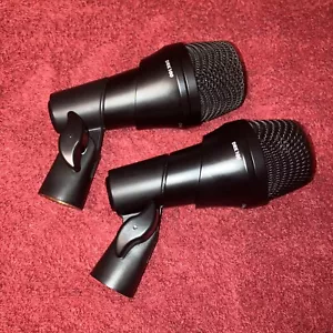 2 Kick Drum Microphones For Double Bass Mics Pedal Guitar Amp Clips Mic kit Set - Picture 1 of 6