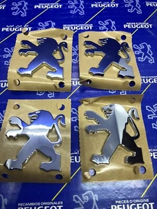 logo X 4 Badge Peugeot emblème sigle Lion Original 4 X 4,5 Cm Auto Adhésif Neuf - Imagen 1 de 11