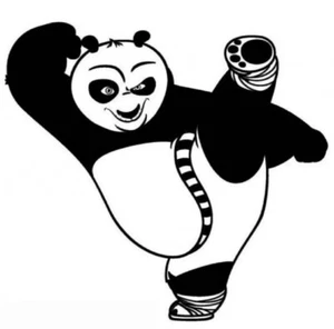 KUNG FU PANDA VINYL STICKER FOR CAR, WALL, WINDOW CUTE ANIME FIGHTERS 4" - Picture 1 of 6